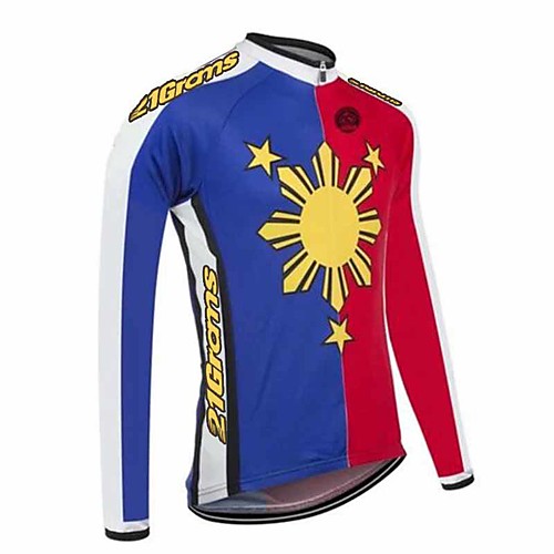 21Grams Philippines National Flag Men's Long Sleeve Cycling Jersey - RedBlue Bike Jersey Top Thermal Warm UV Resistant Anatomic Design Sports Winter Summer Fleece 100% Polyester Mountain Bike MTB
21Grams Philippines National Flag Men's Long Sleeve Cycling Jersey - RedBlue Bike Jersey Top Thermal Warm UV Resistant Anatomic Design Sports Winter Summer Fleece 100% Polyester Mountain Bike MTB