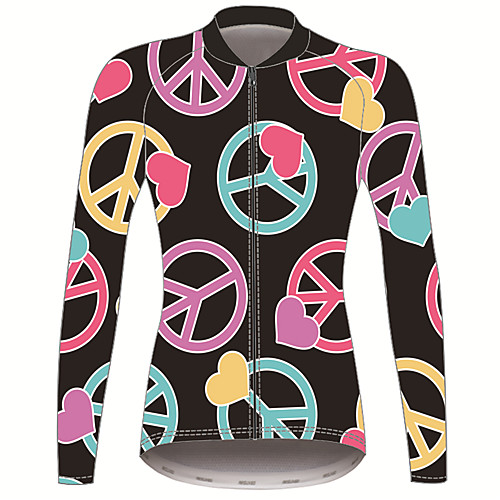 21Grams Peace Sign Women's Long Sleeve Cycling Jersey - Black / Green Bike Jersey Top Thermal Warm UV Resistant Anatomic Design Sports Winter Fleece 100% Polyester Mountain Bike MTB Road Bike Cycling
21Grams Peace Sign Women's Long Sleeve Cycling Jersey - Black / Green Bike Jersey Top Thermal Warm UV Resistant Anatomic Design Sports Winter Fleece 100% Polyester Mountain Bike MTB Road Bike Cycling