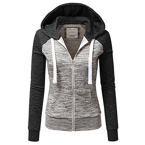 Women's Daily Fall & Winter Regular Jacket, Color Block Hooded Long Sleeve Polyester Black / Purple / Blue
Women's Daily Fall & Winter Regular Jacket, Color Block Hooded Long Sleeve Polyester Black / Purple / Blue