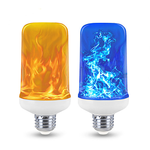 1pc LED Flame Effect Light Blub Corn Lights 4 Modes Yellow Blue Light 6W E27 E26 Base Halloween Christmas Home Decoration Garden Decoration Lights AC 85-265V
1pc LED Flame Effect Light Blub Corn Lights 4 Modes Yellow Blue Light 6W E27 E26 Base Halloween Christmas Home Decoration Garden Decoration Lights AC 85-265V