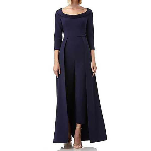 Pantsuit / Jumpsuit Mother of the Bride Dress Jumpsuits Scoop Neck Floor Length Jersey 3/4 Length Sleeve with Tier 2021 / Bell Sleeve
Pantsuit / Jumpsuit Mother of the Bride Dress Jumpsuits Scoop Neck Floor Length Jersey 3/4 Length Sleeve with Tier 2021 / Bell Sleeve