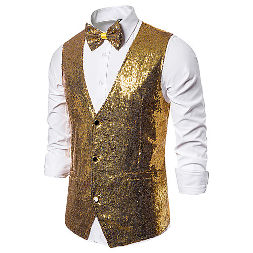 Men's Vest Bow Solid Colored Skinny Polyester Men's Suit Blue / Purple / Wine - V Neck
Men's Vest Bow Solid Colored Skinny Polyester Men's Suit Blue / Purple / Wine - V Neck