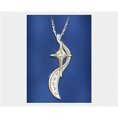 Women's Cubic Zirconia Pendant Necklace Geometrical Moon Fashion Gold Plated Gold 455 cm Necklace Jewelry 1pc For Daily Work
Women's Cubic Zirconia Pendant Necklace Geometrical Moon Fashion Gold Plated Gold 455 cm Necklace Jewelry 1pc For Daily Work