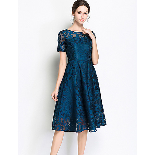 Women's A Line Dress - Short Sleeve Solid Colored Lace Elegant Wine Black Blue S M L XL XXL XXXL XXXXL XXXXXL
Women's A Line Dress - Short Sleeve Solid Colored Lace Elegant Wine Black Blue S M L XL XXL XXXL XXXXL XXXXXL