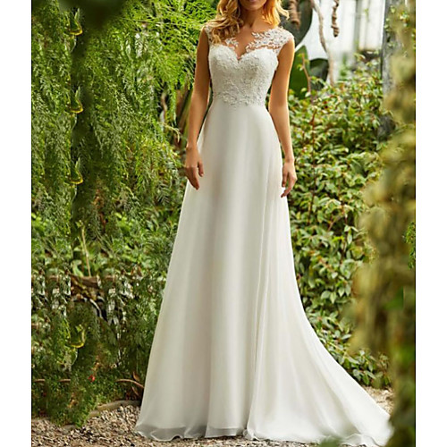 A-Line Wedding Dresses V Neck Sweep / Brush Train Chiffon Regular Straps Beach Boho Illusion Detail Backless with Lace Insert 2021
A-Line Wedding Dresses V Neck Sweep / Brush Train Chiffon Regular Straps Beach Boho Illusion Detail Backless with Lace Insert 2021