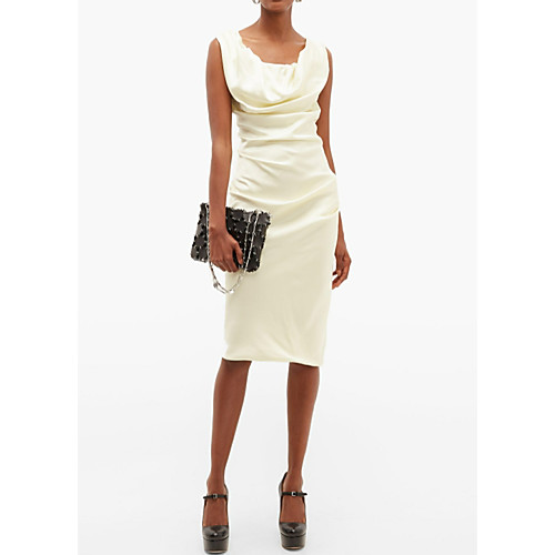 Sheath / Column Elegant Holiday Cocktail Party Dress Scoop Neck Sleeveless Knee Length Polyester with 2021
Sheath / Column Elegant Holiday Cocktail Party Dress Scoop Neck Sleeveless Knee Length Polyester with 2021