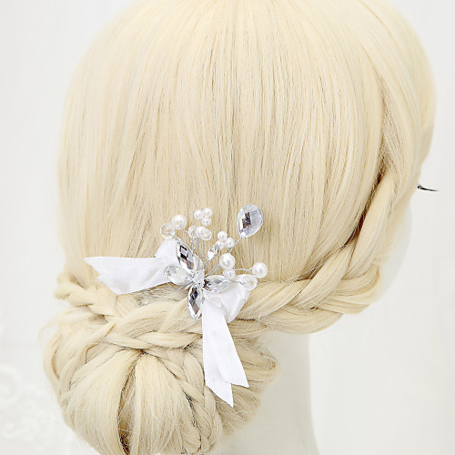 Crystal / Imitation Pearl / Paillette Hair Pin with Crystal / Imitation Pearl / Paillette 1 Piece Wedding Headpiece
Crystal / Imitation Pearl / Paillette Hair Pin with Crystal / Imitation Pearl / Paillette 1 Piece Wedding Headpiece