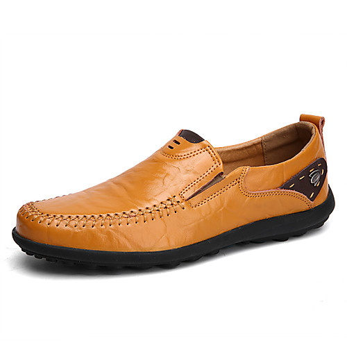 Men's Cowhide Fall / Spring & Summer Loafers & Slip-Ons Walking Shoes Breathable Dark Brown / Yellow / Black
Men's Cowhide Fall / Spring & Summer Loafers & Slip-Ons Walking Shoes Breathable Dark Brown / Yellow / Black