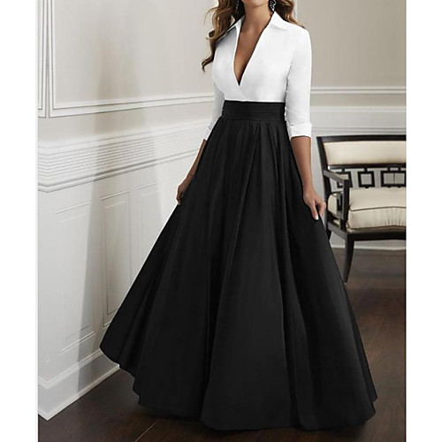 A-Line Mother of the Bride Dress Elegant & Luxurious Plunging Neck Floor Length Satin Half Sleeve with Ruching 2021
A-Line Mother of the Bride Dress Elegant & Luxurious Plunging Neck Floor Length Satin Half Sleeve with Ruching 2021