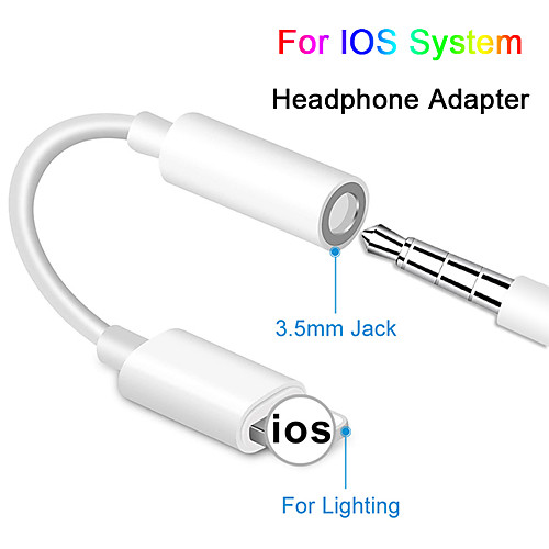 For IOS Syetem Headphone Adaptador For iPhone 7 8 X AUX Audio Adapter for Lightning To 3.5mm Adapters Headphone Jack Cable
For IOS Syetem Headphone Adaptador For iPhone 7 8 X AUX Audio Adapter for Lightning To 3.5mm Adapters Headphone Jack Cable