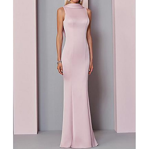 Mermaid / Trumpet Wedding Guest Formal Evening Dress High Neck Sleeveless Floor Length Polyester with Buttons 2021
Mermaid / Trumpet Wedding Guest Formal Evening Dress High Neck Sleeveless Floor Length Polyester with Buttons 2021