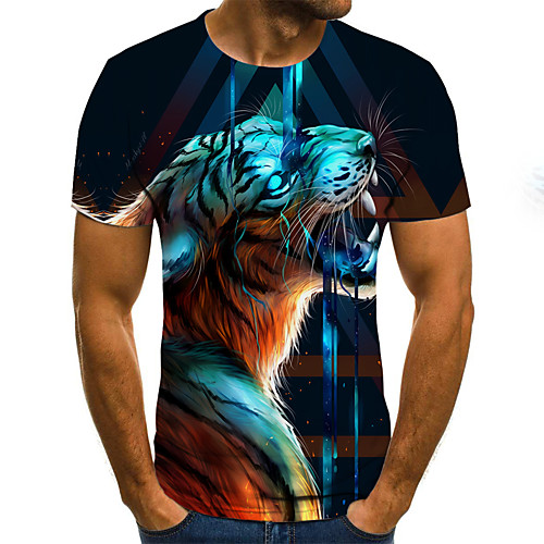Men's T shirt Geometric 3D Animal Plus Size Pleated Print Short Sleeve Daily Tops Streetwear Exaggerated Rainbow
Men's T shirt Geometric 3D Animal Plus Size Pleated Print Short Sleeve Daily Tops Streetwear Exaggerated Rainbow