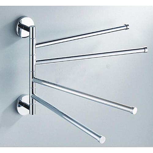 Swivel Towel Bar Stainless Steel 4-Arm Bathroom Swing Hanger Towel Rack Holder Storage Organizer Space Saving Wall Mount Brushed Finish
Swivel Towel Bar Stainless Steel 4-Arm Bathroom Swing Hanger Towel Rack Holder Storage Organizer Space Saving Wall Mount Brushed Finish