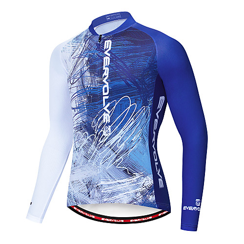 EVERVOLVE Men's Long Sleeve Cycling Jersey Winter Lycra BlueWhite Bike Jersey Mountain Bike MTB Road Bike Cycling Quick Dry Back Pocket Sweat wicking Sports Clothing Apparel / Stretchy / Athletic
EVERVOLVE Men's Long Sleeve Cycling Jersey Winter Lycra BlueWhite Bike Jersey Mountain Bike MTB Road Bike Cycling Quick Dry Back Pocket Sweat wicking Sports Clothing Apparel / Stretchy / Athletic