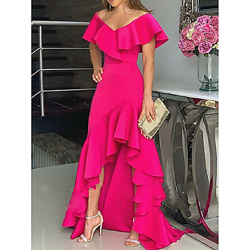 A-Line Minimalist Party Wear Formal Evening Valentine's Day Dress Off Shoulder Sleeveless Asymmetrical Stretch Satin with Ruffles Split 2021
A-Line Minimalist Party Wear Formal Evening Valentine's Day Dress Off Shoulder Sleeveless Asymmetrical Stretch Satin with Ruffles Split 2021