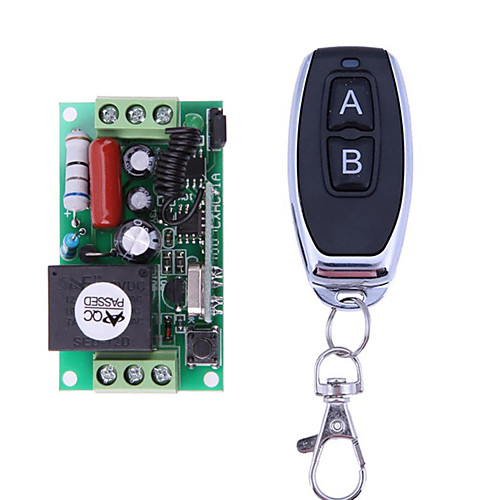 AC220V 1CH Smart Relay Switch /10A Relay /Latched Working Way A on B off / RF Remote Control Switch / 433MHZ
AC220V 1CH Smart Relay Switch /10A Relay /Latched Working Way A on B off / RF Remote Control Switch / 433MHZ
