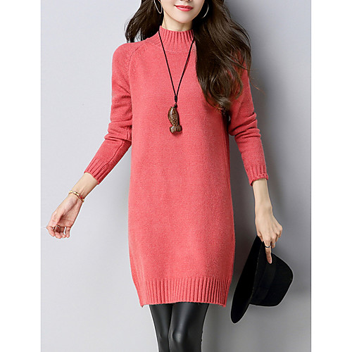 Women's Sweater Dress - Long Sleeve Solid Colored Crew Neck Elegant White Black Blushing Pink Army Green Fuchsia Khaki Brown S M L XL
Women's Sweater Dress - Long Sleeve Solid Colored Crew Neck Elegant White Black Blushing Pink Army Green Fuchsia Khaki Brown S M L XL