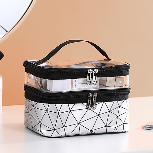 Travel Luggage Organizer / Packing Organizer Totes & Cosmetic Bags Cosmetic Bag Multifunctional Large Capacity Waterproof Portable Simple Transparent PU Leather PVC(PolyVinyl Chloride) For Casual
Travel Luggage Organizer / Packing Organizer Totes & Cosmetic Bags Cosmetic Bag Multifunctional Large Capacity Waterproof Portable Simple Transparent PU Leather PVC(PolyVinyl Chloride) For Casual