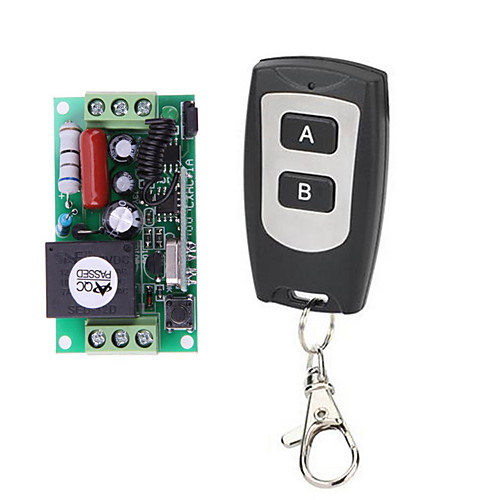 AC220V 1CH Smart Remote Control Switch / AK-CXAX-1A 10A Relay Receiver With Learning Key / 2 button Water Proof Remote / 433mhz
AC220V 1CH Smart Remote Control Switch / AK-CXAX-1A 10A Relay Receiver With Learning Key / 2 button Water Proof Remote / 433mhz