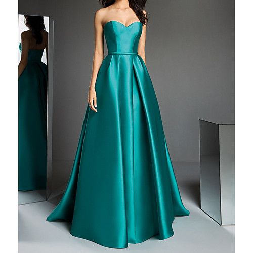 A-Line Elegant Prom Formal Evening Dress Strapless Sleeveless Sweep / Brush Train Satin with Draping 2021
A-Line Elegant Prom Formal Evening Dress Strapless Sleeveless Sweep / Brush Train Satin with Draping 2021
