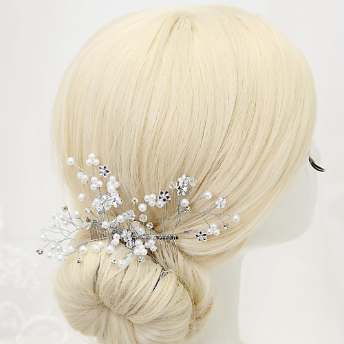 Crystal / Imitation Pearl / Rhinestone Hair Combs with Rhinestone / Crystal / Imitation Pearl 1 Piece Wedding Headpiece
Crystal / Imitation Pearl / Rhinestone Hair Combs with Rhinestone / Crystal / Imitation Pearl 1 Piece Wedding Headpiece