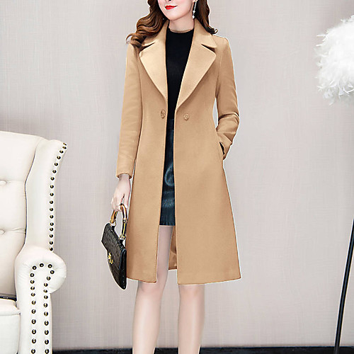 Women's Coat Daily Fall & Winter Long Coat Regular Fit Basic Jacket Long Sleeve Solid Colored Oversized Blue Khaki / Work
Women's Coat Daily Fall & Winter Long Coat Regular Fit Basic Jacket Long Sleeve Solid Colored Oversized Blue Khaki / Work