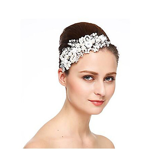 Crystal / Imitation Pearl / Rhinestone Headdress with Imitation Pearl / Crystal / Rhinestone 1 Piece Wedding Headpiece
Crystal / Imitation Pearl / Rhinestone Headdress with Imitation Pearl / Crystal / Rhinestone 1 Piece Wedding Headpiece