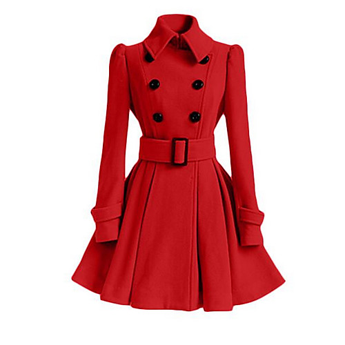 Women's Trench Coat Going out Fall & Winter Long Coat Shirt Collar Regular Fit Jacket Long Sleeve Solid Colored Blushing Pink Gray
Women's Trench Coat Going out Fall & Winter Long Coat Shirt Collar Regular Fit Jacket Long Sleeve Solid Colored Blushing Pink Gray