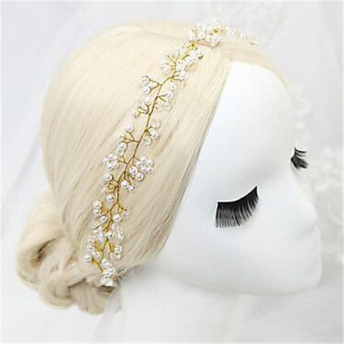 Crystal / Imitation Pearl Headdress with Crystal / Imitation Pearl 1 Piece Wedding Headpiece
Crystal / Imitation Pearl Headdress with Crystal / Imitation Pearl 1 Piece Wedding Headpiece