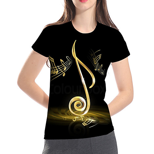Women's T shirt Graphic Geometric 3D Plus Size Print Short Sleeve Daily Tops Basic Rock Black
Women's T shirt Graphic Geometric 3D Plus Size Print Short Sleeve Daily Tops Basic Rock Black
