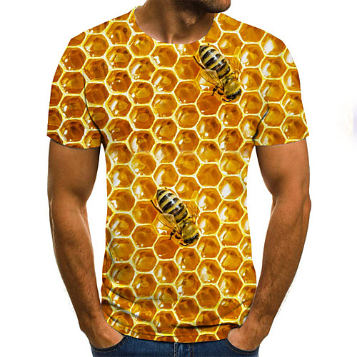 Men's T shirt Graphic Solid Colored Geometric 3D Print Short Sleeve Holiday Tops Streetwear Punk & Gothic Yellow
Men's T shirt Graphic Solid Colored Geometric 3D Print Short Sleeve Holiday Tops Streetwear Punk & Gothic Yellow