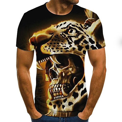Men's T shirt Graphic Leopard 3D Skull Plus Size Print Short Sleeve Daily Tops Basic Rainbow
Men's T shirt Graphic Leopard 3D Skull Plus Size Print Short Sleeve Daily Tops Basic Rainbow