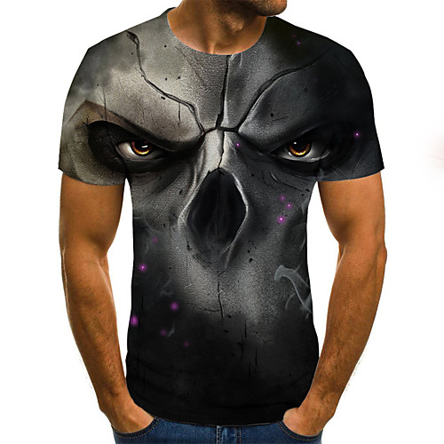 Men's T shirt Graphic 3D Skull Print Short Sleeve Daily Tops Streetwear Punk & Gothic Dark Gray
Men's T shirt Graphic 3D Skull Print Short Sleeve Daily Tops Streetwear Punk & Gothic Dark Gray