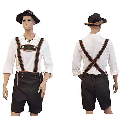 Halloween Oktoberfest Beer Lederhosen Men's Top Pants Hat Bavarian Costume Brown
Halloween Oktoberfest Beer Lederhosen Men's Top Pants Hat Bavarian Costume Brown