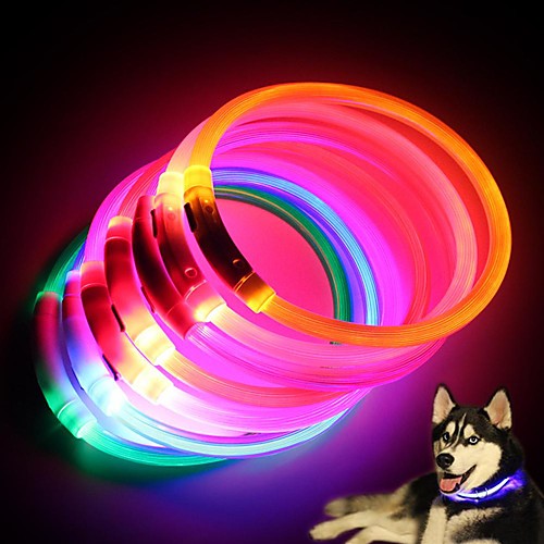Dog Collar Light Up Collar LED Lights Flashing Rubber White Yellow Red Blue Pink 
Dog Collar Light Up Collar LED Lights Flashing Rubber White Yellow Red Blue Pink