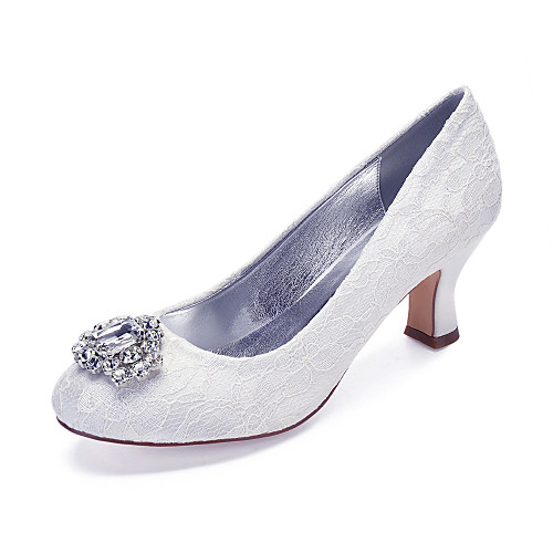 Women's Wedding Shoes Cuban Heel Round Toe Wedding Pumps Vintage Classic Wedding Party & Evening Lace Crystal Solid Colored White Ivory
Women's Wedding Shoes Cuban Heel Round Toe Wedding Pumps Vintage Classic Wedding Party & Evening Lace Crystal Solid Colored White Ivory