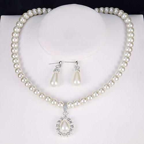 Women's Drop Earrings Pendant Necklace Bridal Jewelry Sets 3D Precious Pear Unique Design Fashion Imitation Pearl Silver Plated Earrings Jewelry White For Wedding Party Holiday Festival 1 set
Women's Drop Earrings Pendant Necklace Bridal Jewelry Sets 3D Precious Pear Unique Design Fashion Imitation Pearl Silver Plated Earrings Jewelry White For Wedding Party Holiday Festival 1 set