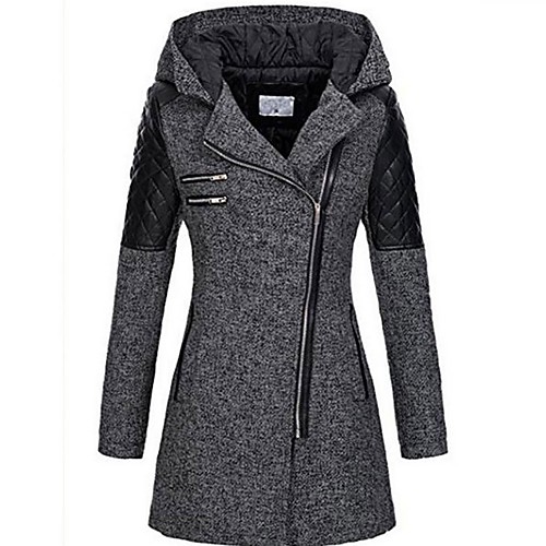 Women's Trench Coat Daily Fall & Winter Long Coat Hooded Regular Fit Chic & Modern Jacket Long Sleeve Solid Colored Zipper black. Dark Gray / Lined
Women's Trench Coat Daily Fall & Winter Long Coat Hooded Regular Fit Chic & Modern Jacket Long Sleeve Solid Colored Zipper black. Dark Gray / Lined