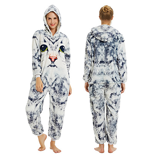 Teenager Adults' Kigurumi Pajamas Cat Onesie Pajamas Flannelette WhiteGray Cosplay For Men and Women Animal Sleepwear Cartoon Festival / Holiday Costumes
Teenager Adults' Kigurumi Pajamas Cat Onesie Pajamas Flannelette WhiteGray Cosplay For Men and Women Animal Sleepwear Cartoon Festival / Holiday Costumes