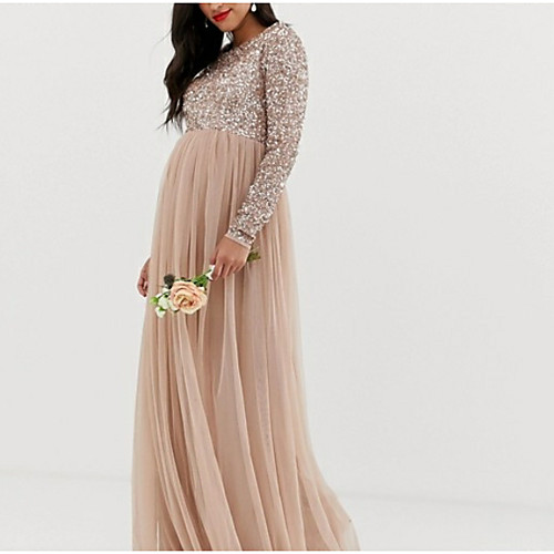 A-Line Elegant Formal Evening Dress Jewel Neck Long Sleeve Floor Length Tulle with Pleats Sequin 2021
A-Line Elegant Formal Evening Dress Jewel Neck Long Sleeve Floor Length Tulle with Pleats Sequin 2021