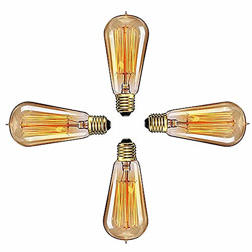 4pcs 40 W E26 / E27 ST58 Warm White 2200 k Incandescent Vintage Edison Light Bulb 220-240 V
4pcs 40 W E26 / E27 ST58 Warm White 2200 k Incandescent Vintage Edison Light Bulb 220-240 V
