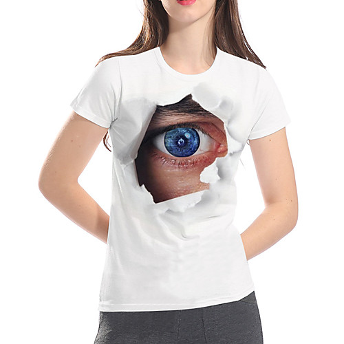 Women's T shirt Graphic Geometric 3D Plus Size Print Short Sleeve Daily Tops Basic Exaggerated White
Women's T shirt Graphic Geometric 3D Plus Size Print Short Sleeve Daily Tops Basic Exaggerated White