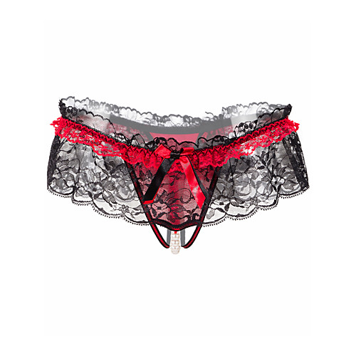 Women's Lace G-strings & Thongs Panties - Normal Low Waist Black White Blushing Pink One-Size
Women's Lace G-strings & Thongs Panties - Normal Low Waist Black White Blushing Pink One-Size