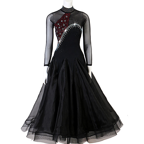 Ballroom Dance Dress Crystals / Rhinestones Women's Performance Long Sleeve Spandex Organza
Ballroom Dance Dress Crystals / Rhinestones Women's Performance Long Sleeve Spandex Organza