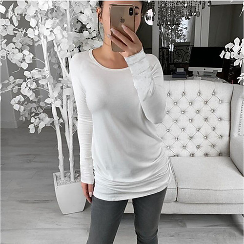 Women's Solid Colored White Loose Tunic Basic Daily White / Black / Blushing Pink / Khaki / Navy Blue
Women's Solid Colored White Loose Tunic Basic Daily White / Black / Blushing Pink / Khaki / Navy Blue