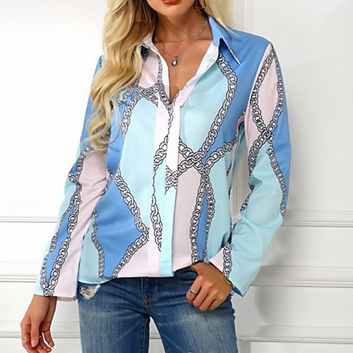 Women's Geometric Shirt Daily Shirt Collar Blue / Purple / Khaki / Green / Gray
Women's Geometric Shirt Daily Shirt Collar Blue / Purple / Khaki / Green / Gray