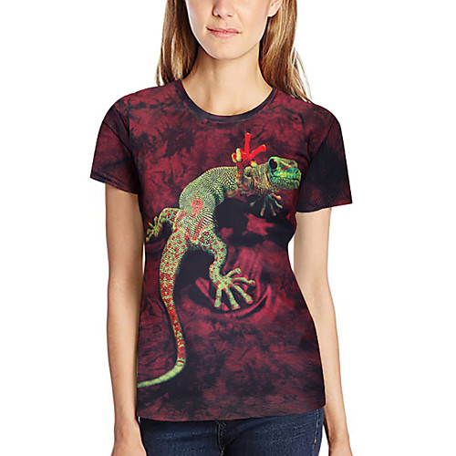 Women's T shirt Color Block 3D Animal Plus Size Print Short Sleeve Daily Tops Basic Exaggerated Red
Women's T shirt Color Block 3D Animal Plus Size Print Short Sleeve Daily Tops Basic Exaggerated Red