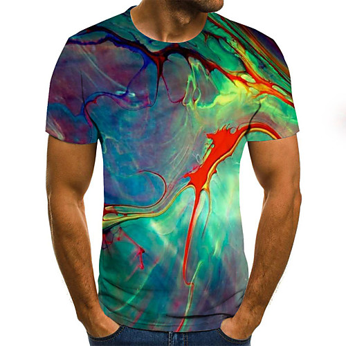 Men's T shirt Shirt Graphic 3D Plus Size Print Short Sleeve Daily Tops Basic Exaggerated Round Neck Rainbow / Sports
Men's T shirt Shirt Graphic 3D Plus Size Print Short Sleeve Daily Tops Basic Exaggerated Round Neck Rainbow / Sports