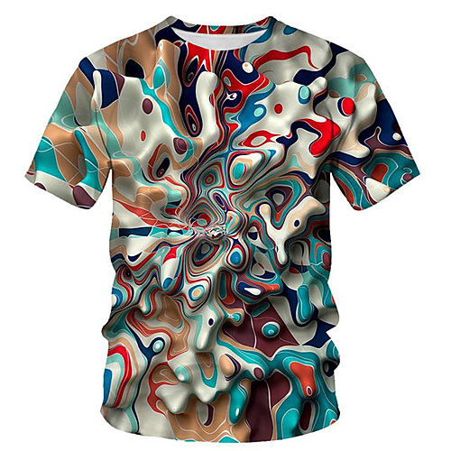 Men's T shirt Abstract Print Short Sleeve Daily Tops Punk & Gothic Exaggerated Rainbow
Men's T shirt Abstract Print Short Sleeve Daily Tops Punk & Gothic Exaggerated Rainbow