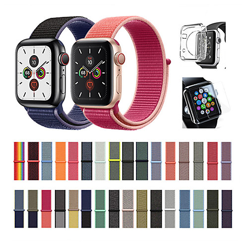 3 in 1 Nylon Loop Strap and Clear TPU Cover and Tempered Glass Screen Protector for Apple Watch Series 5/4/3/2/1
3 in 1 Nylon Loop Strap and Clear TPU Cover and Tempered Glass Screen Protector for Apple Watch Series 5/4/3/2/1